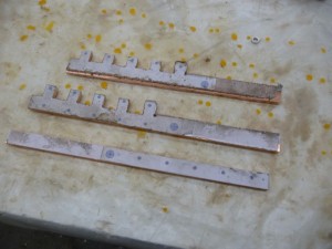 Rough cut copper bus bars