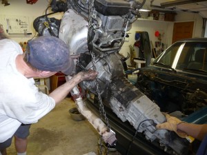 Removing the exhaust remains